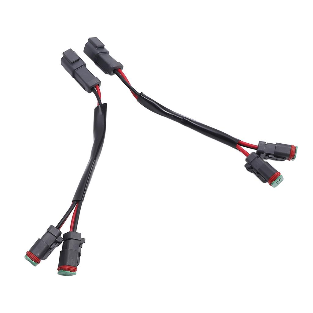 2pcs DT Wiring Harness Adapters Splitter Male to Female Heat Proof Wiring Harness Adapter Connector for LED Work Lights