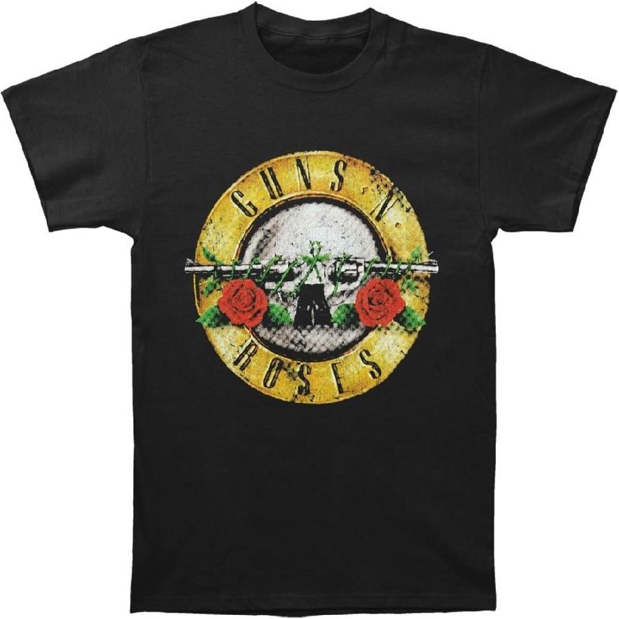 Guns N’ Roses Men s Distressed Bullet Slim Fit T-Shirt Black S