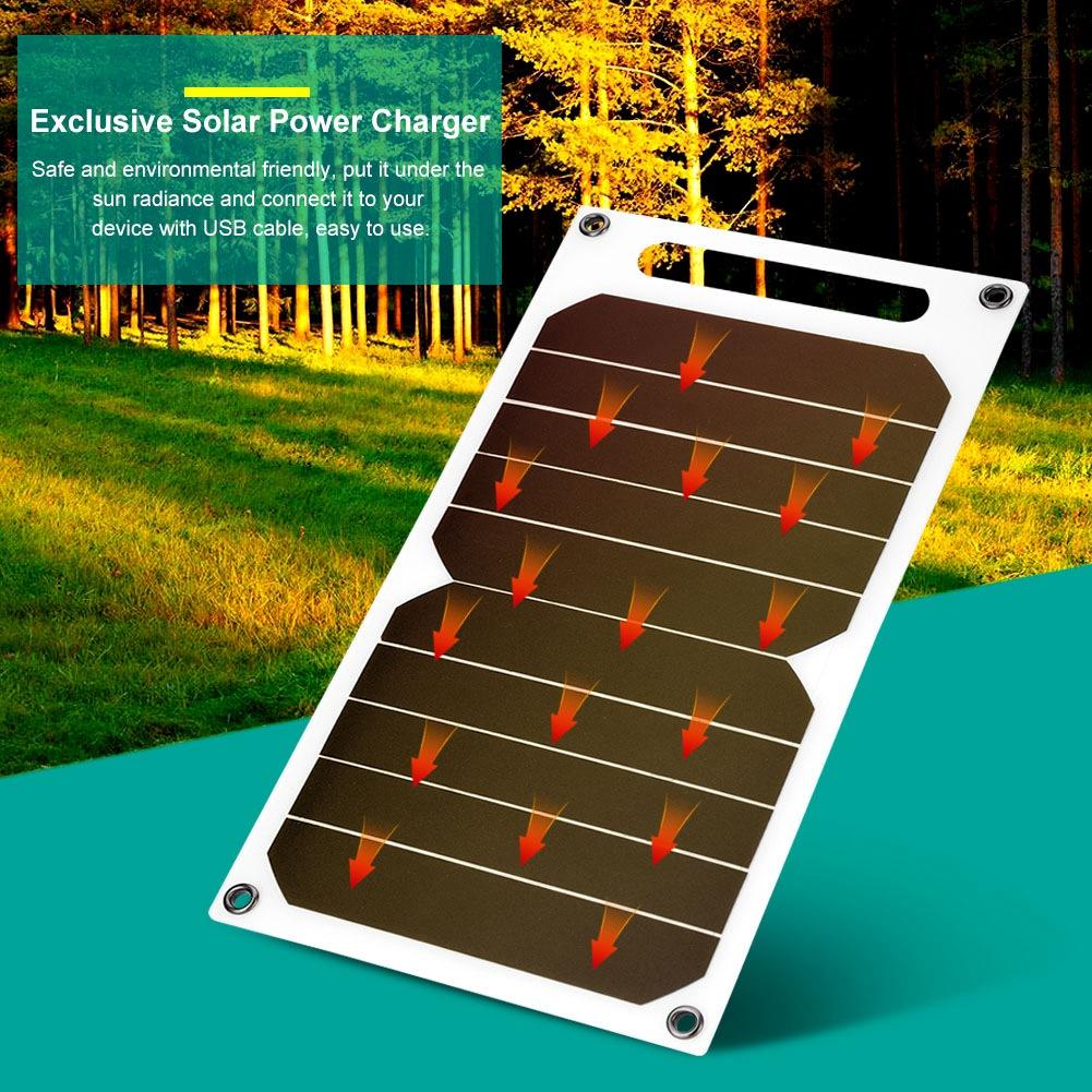 IP62 Waterproof Portable 10W Outdoor USB Solar Panel Mobile Power Charger High Efficiency