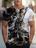 Men's Retro 3D Graphic Print T-Shirt - Perfect for Daily Wear and Vacation
