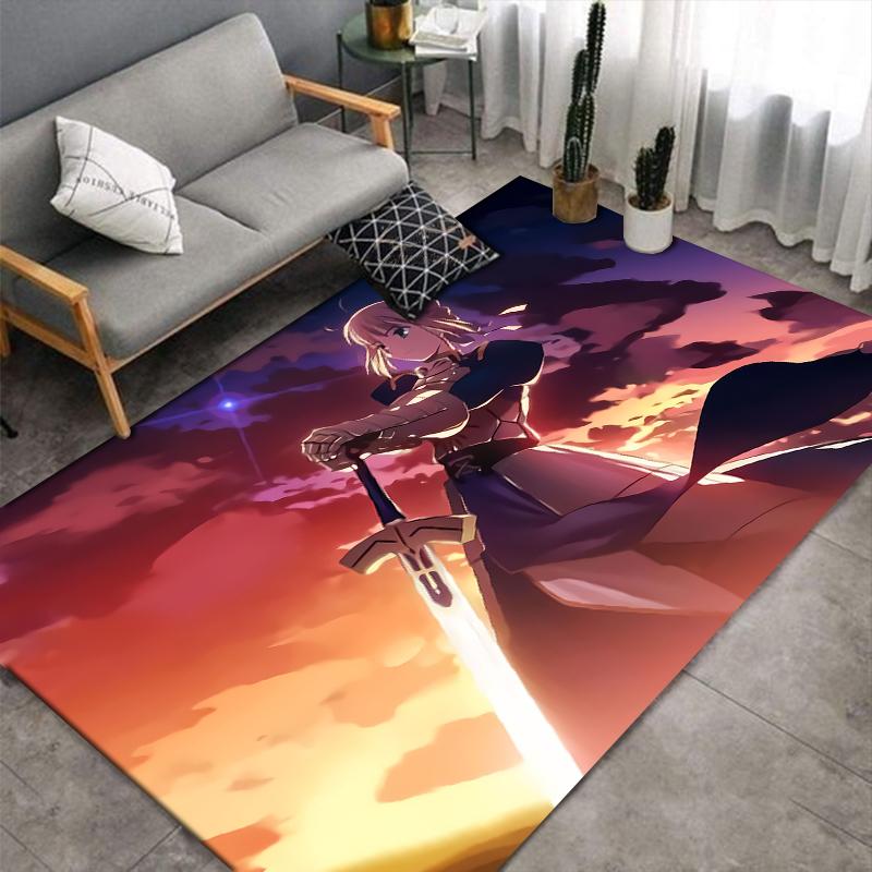Fate Shirou Emiya anime Carpet multi-size Carpet for Living Room Bedroom Kid's Room Home Decor Area Rug Non-slip Mat Sofa Mat
