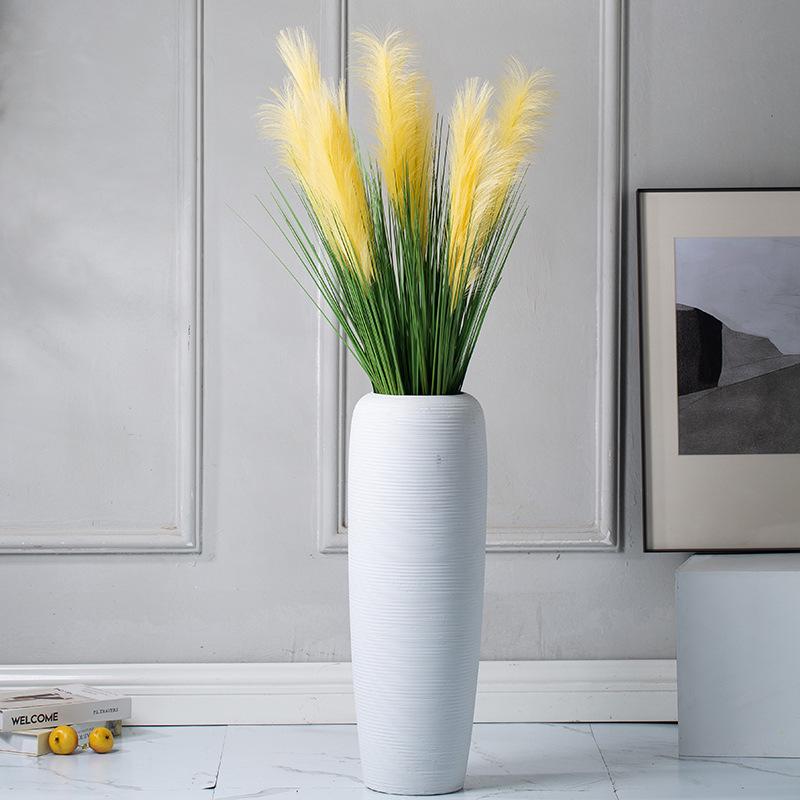 Modern Minimalist Nordic Floor Vase for Dried Flowers – Large Ceramic Home Decor for Living Room or Entrance
