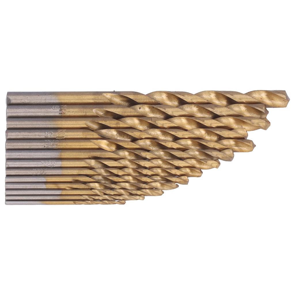 13 Stück Spiralbohrer Schnellwechsel HSS für Holz Metallschneiden 1,5?6,5 mm Schaft mit KofferGold