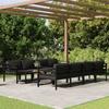 VidaXL Garden Lounge Set 9 Pcs with Cushions Aluminium Anthracite
