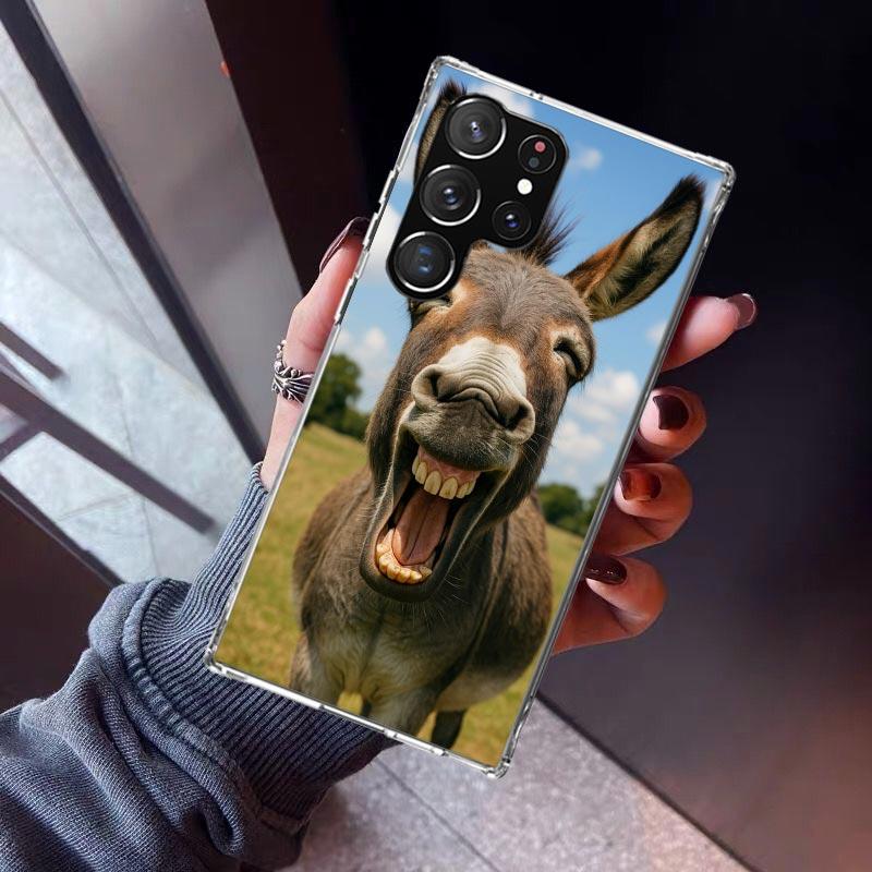 Funny Donkey Phone Case For Samsung Galaxy S23 S24 S25 Edge S26 Ultra S22 + S21 Plus S20 FE Cover Silicone Print Shell Galaxy S2