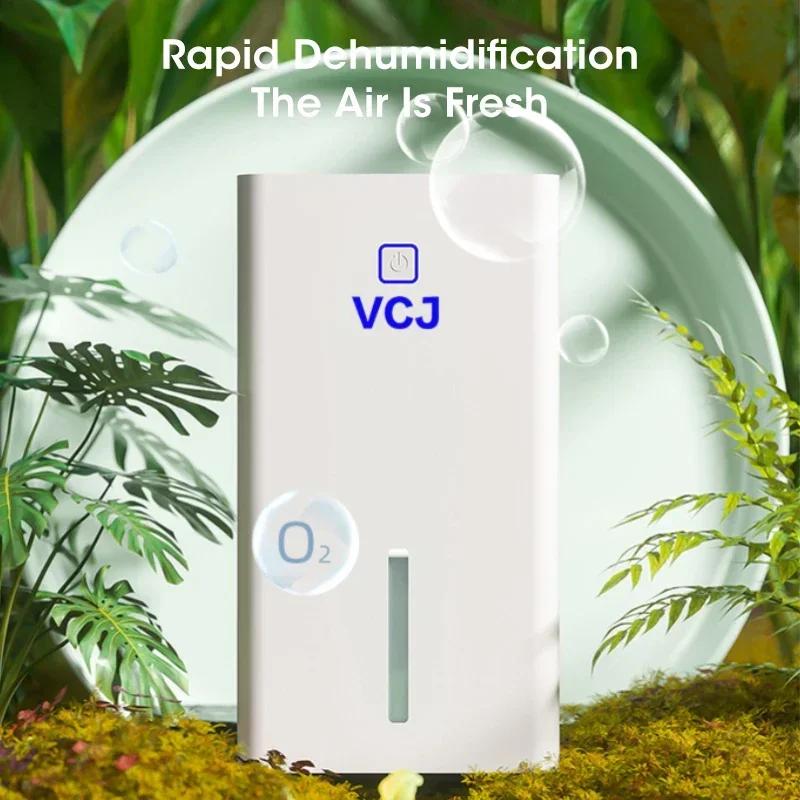 Air Dehumidifier Mute Moisture Absorbers Machine 1100ML Water Tank Home Dehumidifier For Bathroom Basement Air Dryer For Indoor