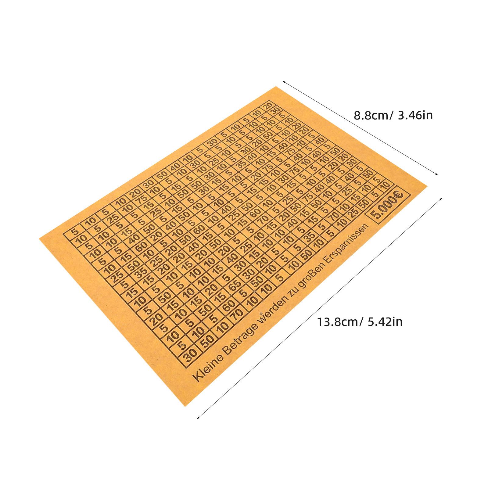 

20 Sheets Adhesive Number Stickers for Savings Jars Euro Compatible Financial Target Labels Money Box Decoration Budgeting Tool