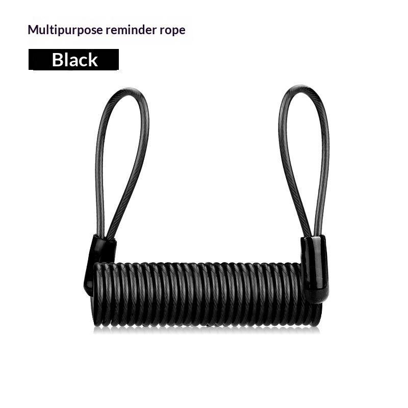 Bicycle Spring Cable Lock Anti-Theft Alarm Security Lock 1PC Durable Cut Proof for Scooters E-Bikes Public Parking