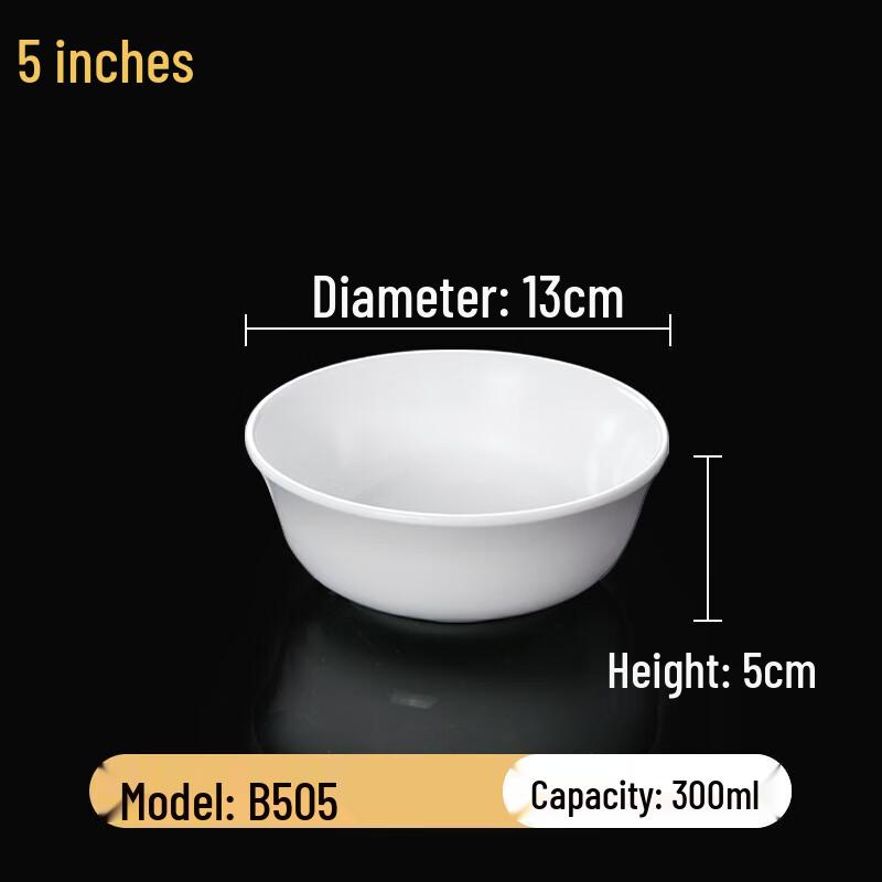 

White Melamine Restaurant Soup and Rice Bowl