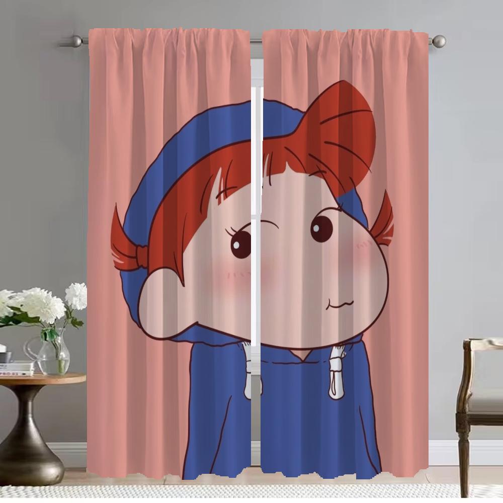 Crayon-Shin-chan Home Interior Curtains for Camera Blackout Curtain for Room 2 Panel Shades Halloween Decoration Partition Child