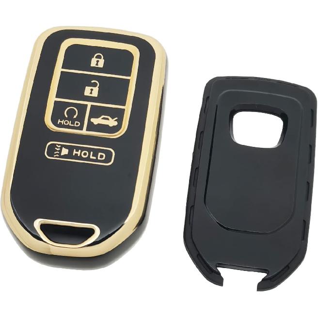 360 Degree Soft TPU Protector Key Fob Cover Case Compatible with 2017 2018    Honda Civic Accord Pilot CR-V Passport Ight EX EX-L Touring 5 Button