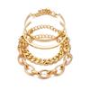 Retro Thick Chain Bracelet Set - Retro Bracelets - Women's Hand Chain Set