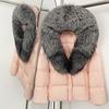 Removable oversized fox fur collar women's short down jacket women's winter new hooded waist and thin fur jacket