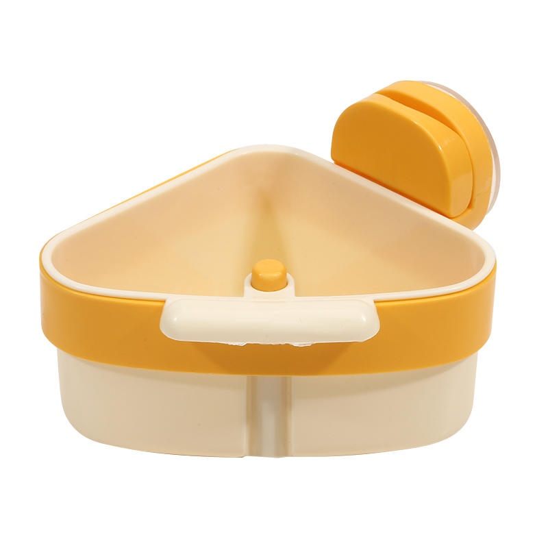 

New Triangular Sink Strainer Suction Cup Sink Drain Basket Household Fruit Washing Filter Basket For Food Waste Kitchen помаранчевий