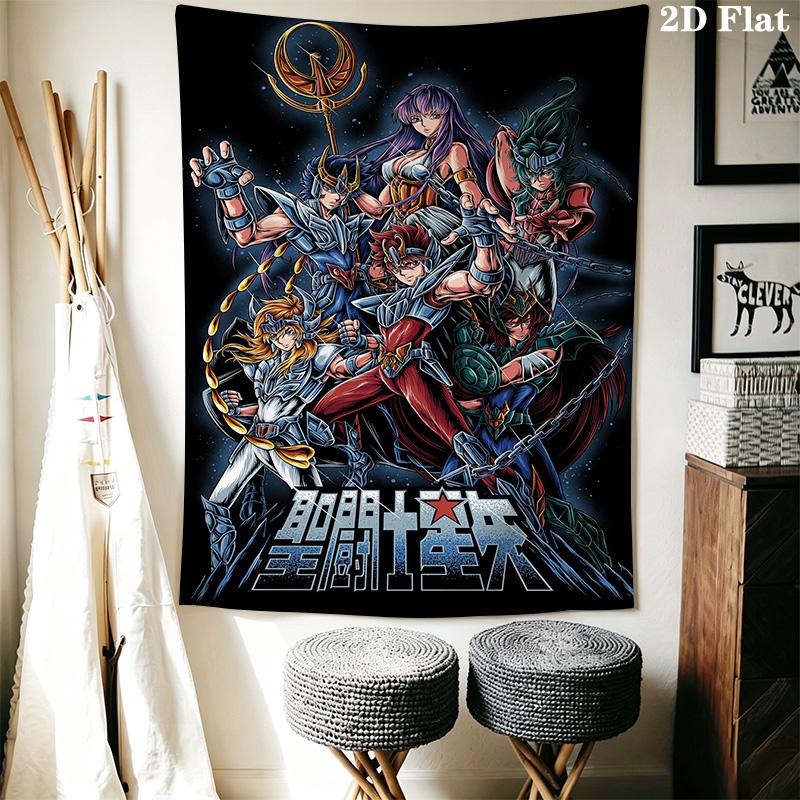 Saint Seiya Knights Zodiac Tapestry Fashion Print Background Cloth Soft Background Wall Hanging Cloth Atmospheric Background Cloth