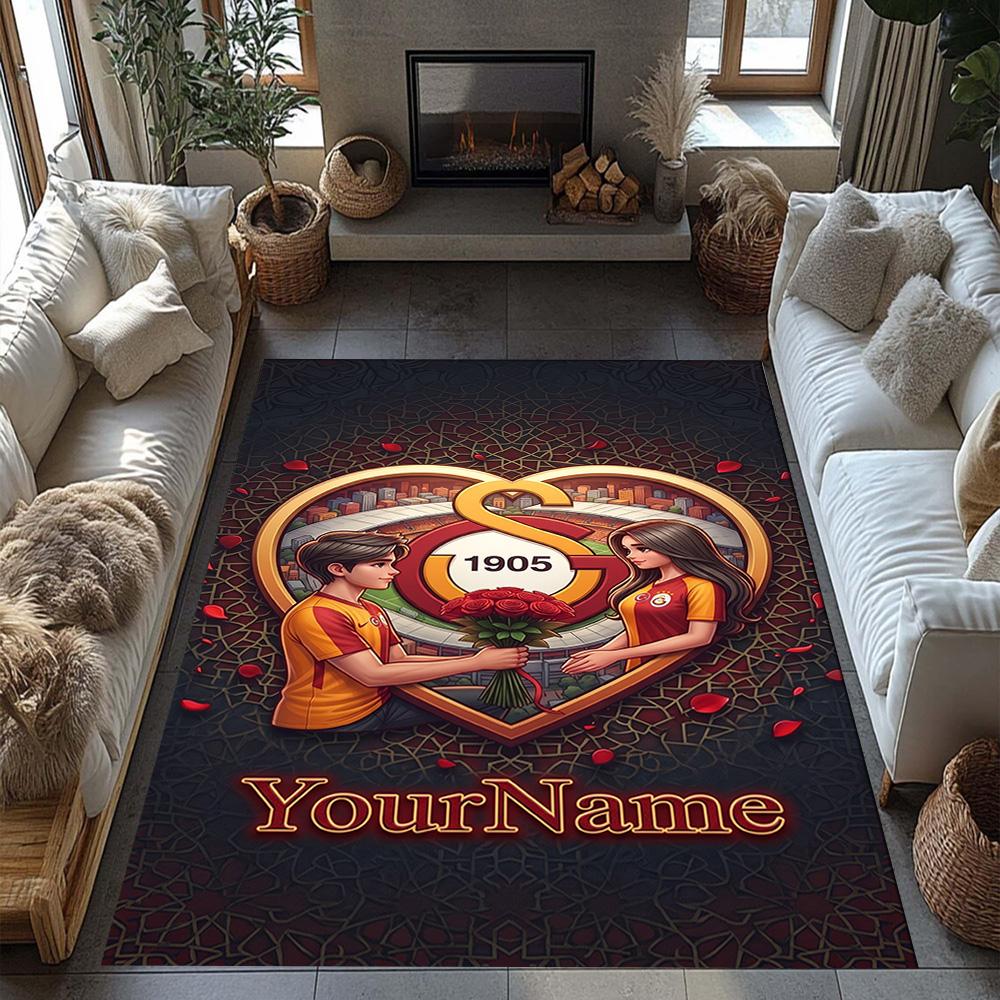 Galatasaray Personalized Name Floor Rug Office Rug Suitable For Outdoor Dormitory Kitchen Hallway Antislip Carpet Anime Office Decor Spiritual Gift
