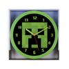 Minecraft Green Pixel Pattern Wall Silent Clock For Living Room And Bedroom Decor