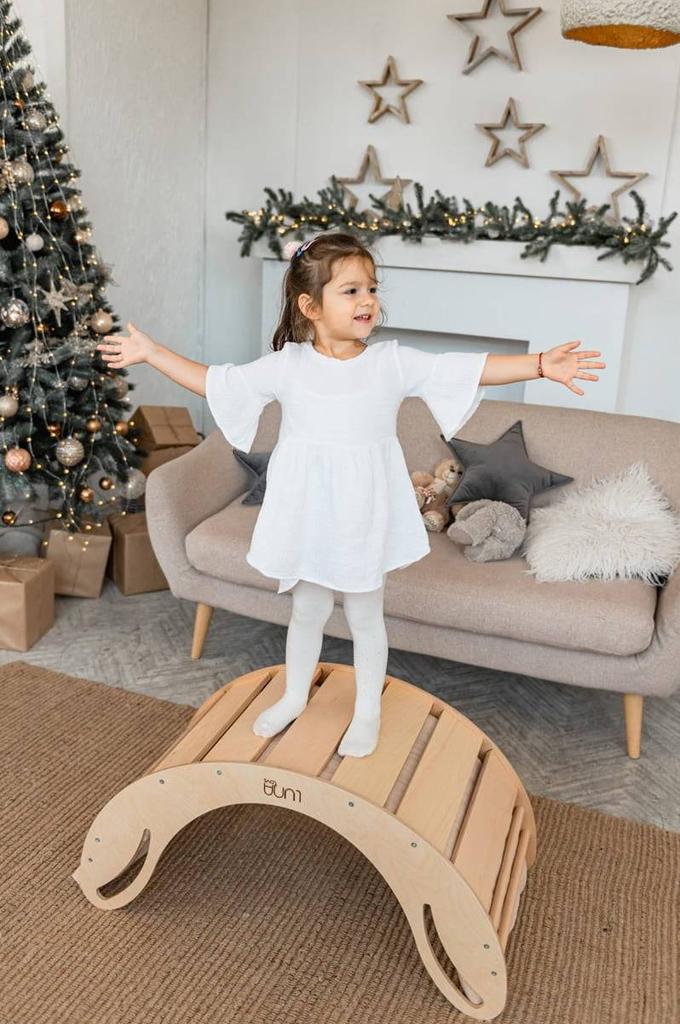 Smile wooden rocker