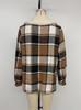 Versatile Retro Plaid Cardigan: Warm Brushed Lapel Jacket for Autumn & Winter