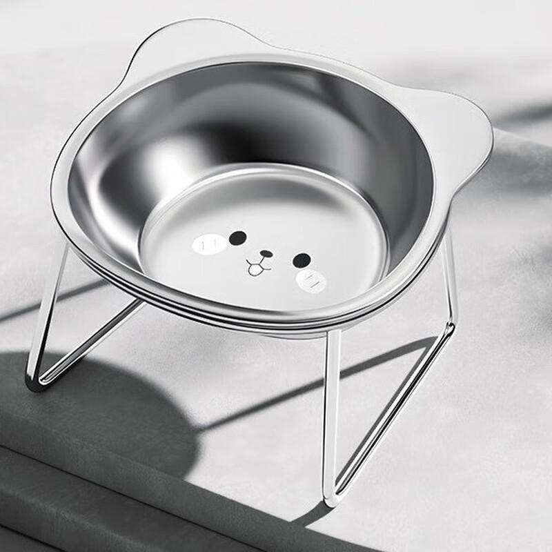 Qi'e Elevated 304 Stainless Steel Cat Bowl