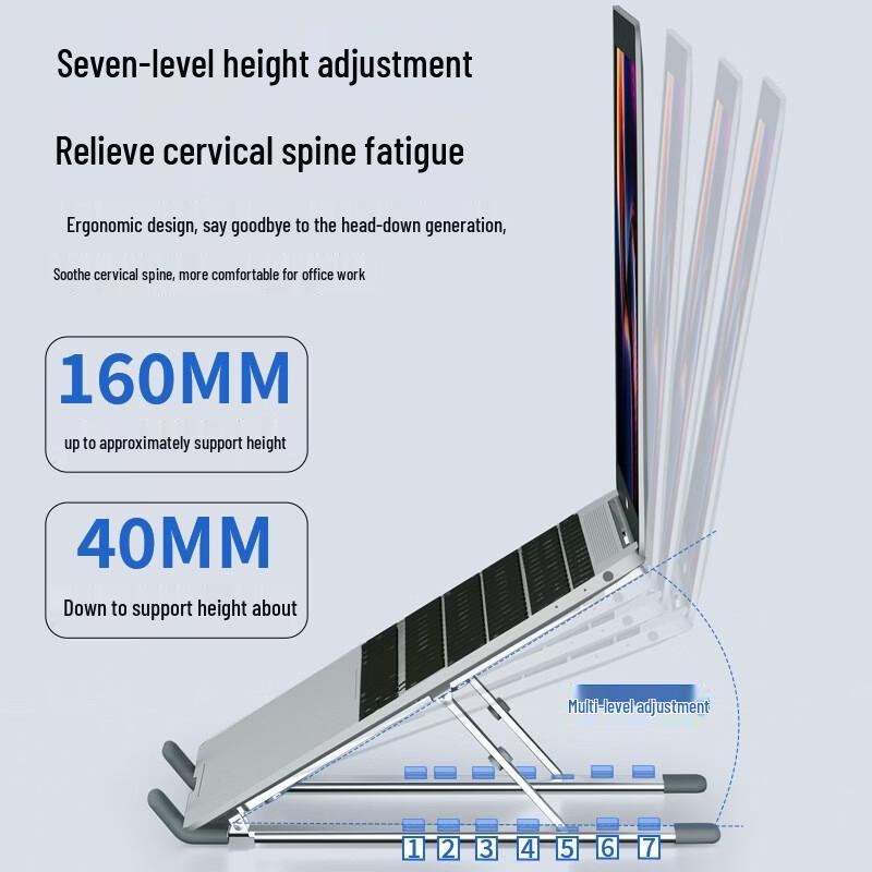 Ollymurs Adjustable Aluminum Laptop and Monitor Stand