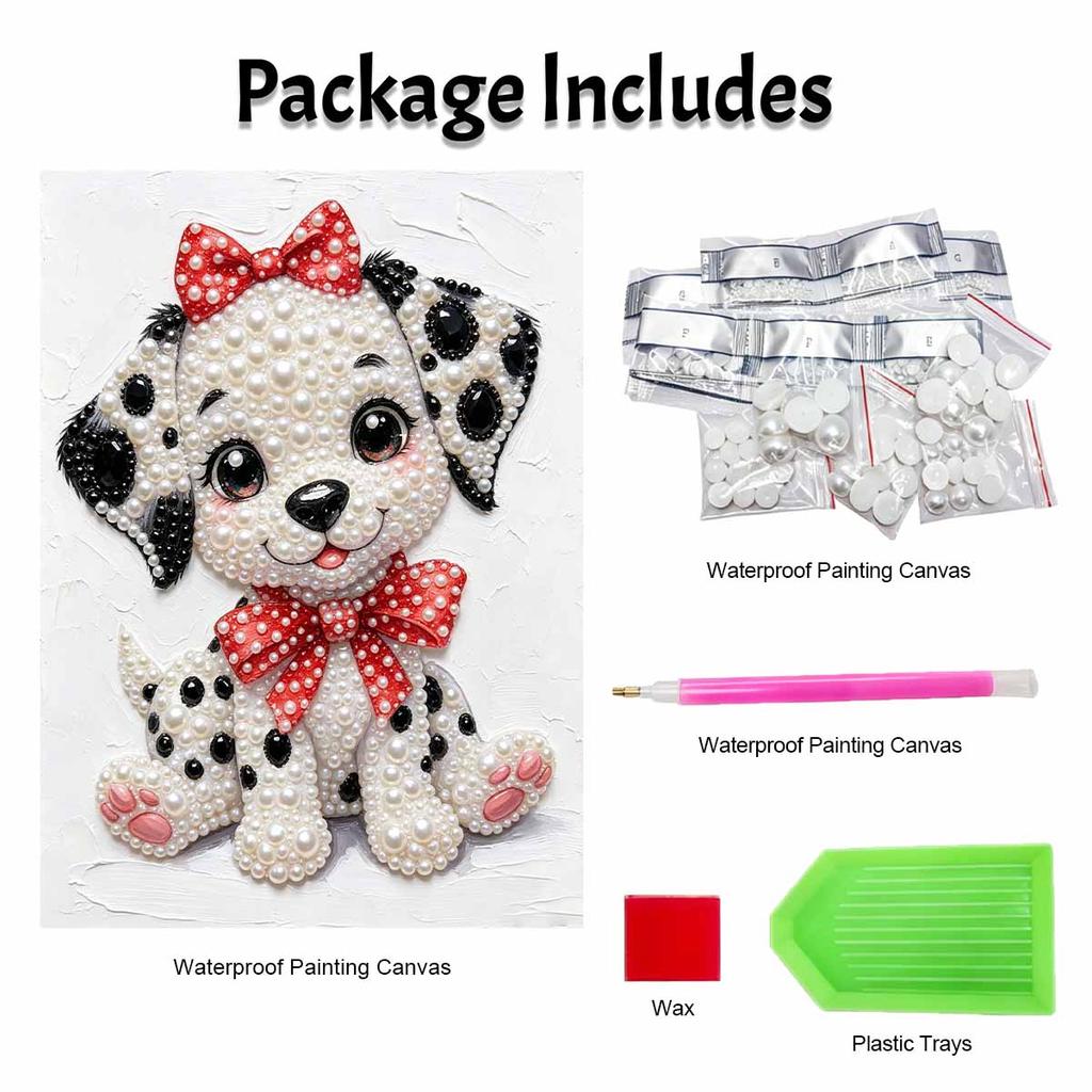 Dalmation Puppy Pearl Painting Handmade Diy Pearl Art Painting Stickers Home Decoration Gifts
