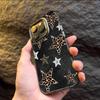 Leopard Silver Star Pattern Phone Case Suitable for iPhone 17 16 15 14 13 12 11 Pro/Max/Plus Anti Drop and Shockproof Back Cover