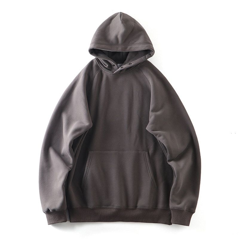 Retro Schweres Raglan-Sweatshirt für Herren, Herbst- und Winterstil, Fleecegefüttert und Verdickt, Mit Kapuze, Exportqualität, Trendige Marke Freizeitjacke