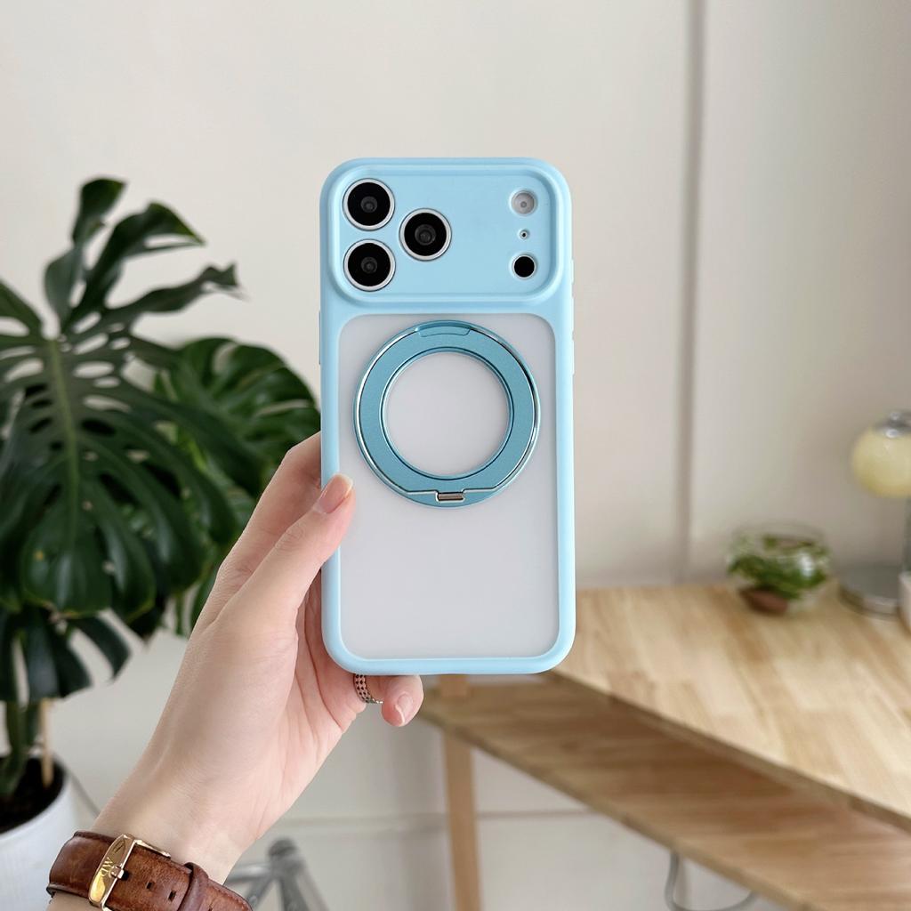 360 rotating bracket for iPhone17ProMax magnetic mobile phone case Apple 16 dopamine fine hole sheath
