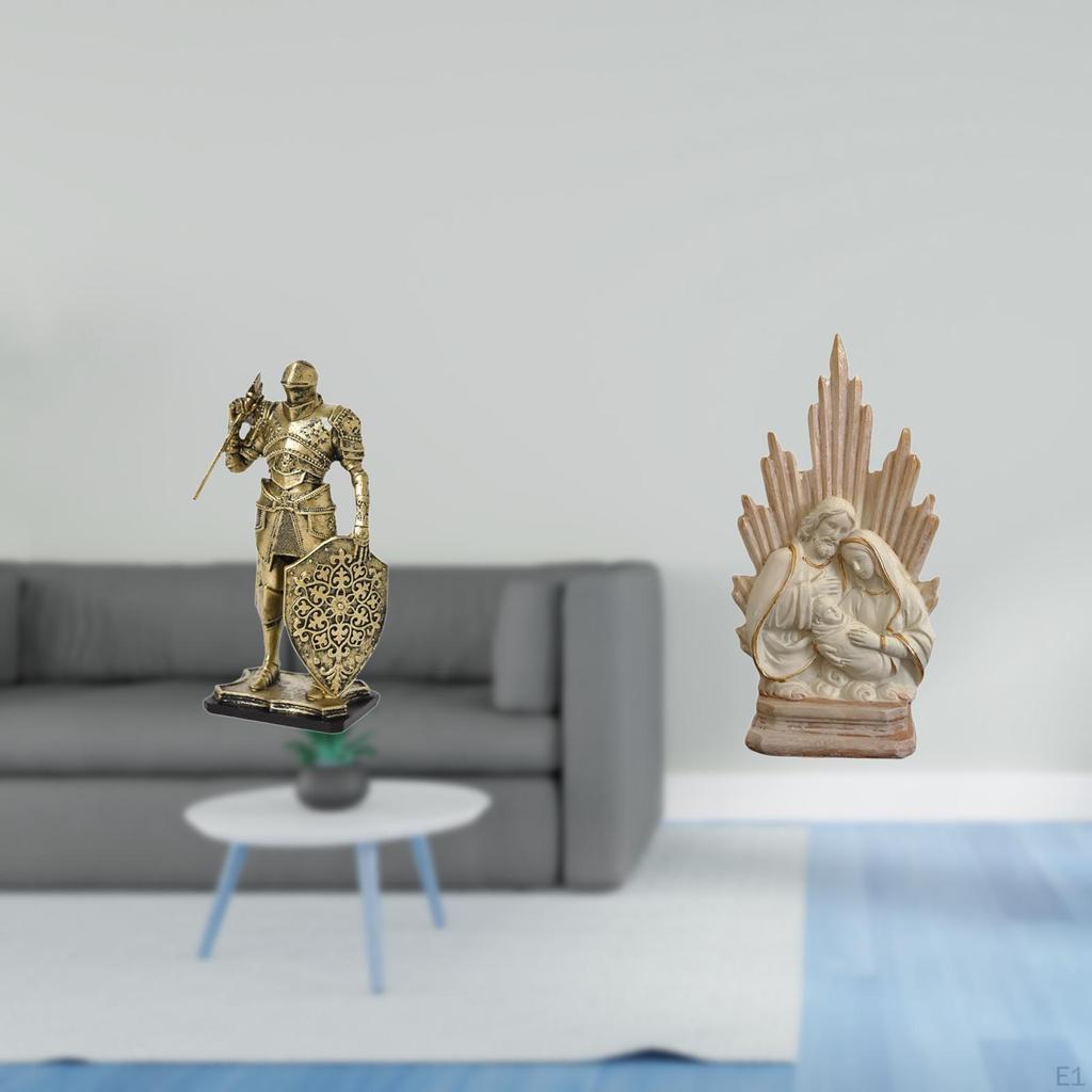 Nordic Knight Resin Figurine Abstract Art Sculpture for Desk Cabinet Office Table Centerpiece
