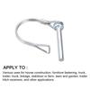 METALLIXITY 5pcs Safety Coupler Pins (6x45mm) Shaft Lock Pins Round Arch Wire Retainer for