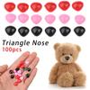 100 Pcs/Bag Triangle Safety Nose For Diy Doll Toy Bear Crafts Plastic Toy Safety Noses Crafts Making Puppet Parts Accessories