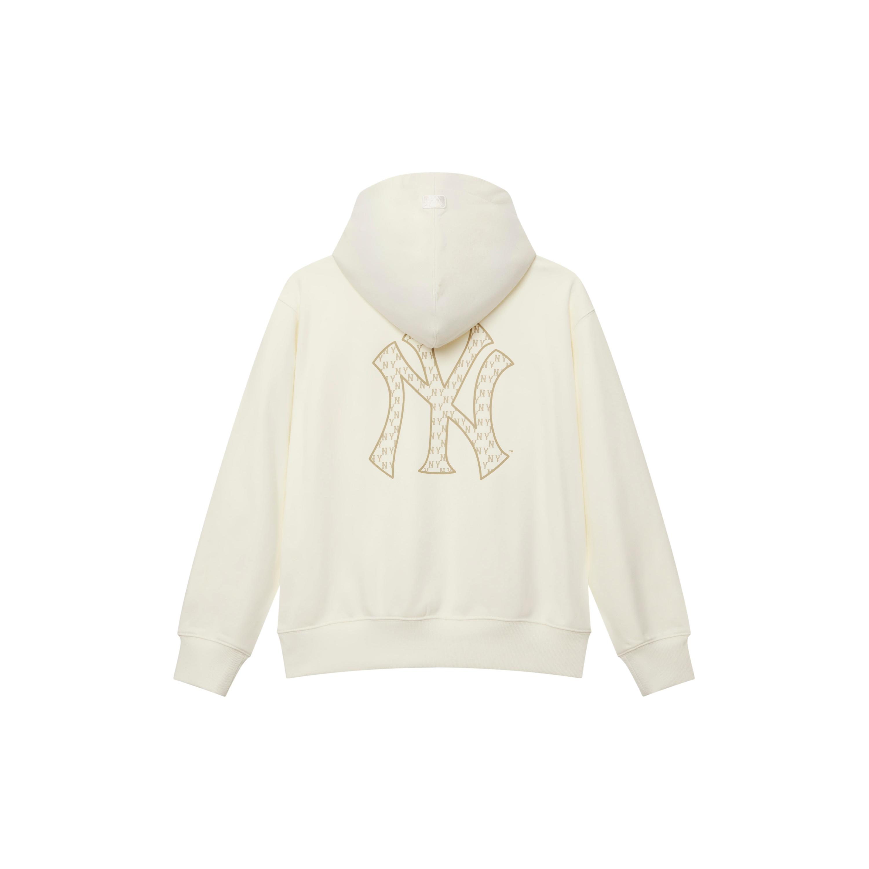MLB New York Yankees Monogram Sweatshirt Unisex Cream 3ATRM0451-50CRS L