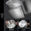 German Stainless Steel Bowl Set for Vegetable Washing, Egg Beating, Dough Kneading, and Cooking - Free Shipping