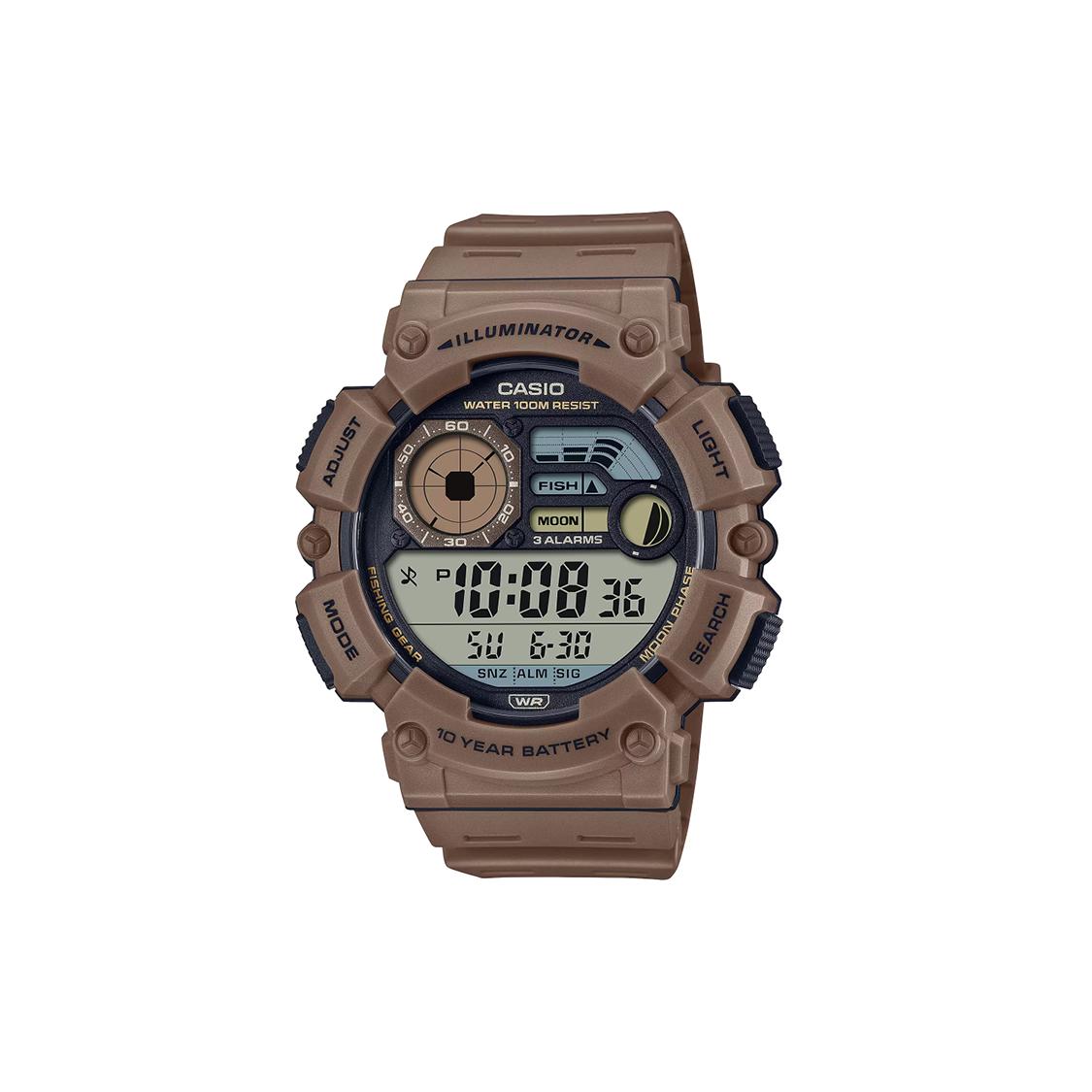CASIO Men DIGITAL Series 50.1mm Coffee Watch WS-1500H-5AV WS-1500H-5AV Brown Strap