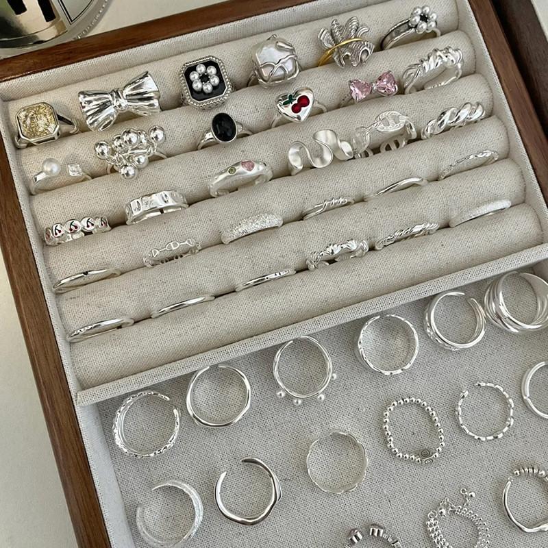 Pure Unique S925 Silver Geometric Design Ring Chic Accessory For Women Stylish