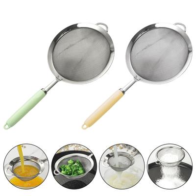 304 Edelstahl Sieb Ergonomischer Griff Feinmaschiges Filtersieb Löffel