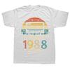 New Men Retro Cassette Vintage Made in 1988 T Shirt 37th 37 Years Old Birthday Party Gift Printed Casual Tee shirt Short Sleeve