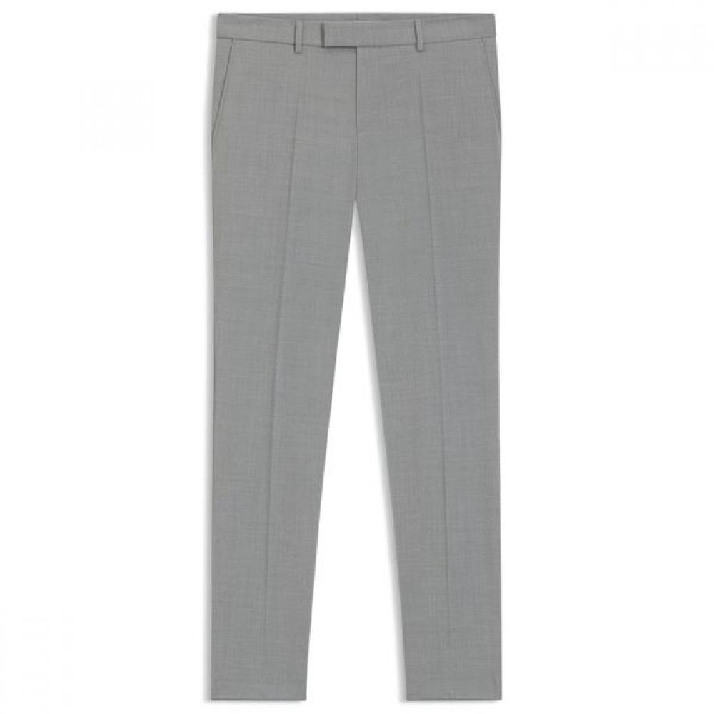 BOSS Slim Fit Micro Pattern Stretch Pants Grey 50554203070 