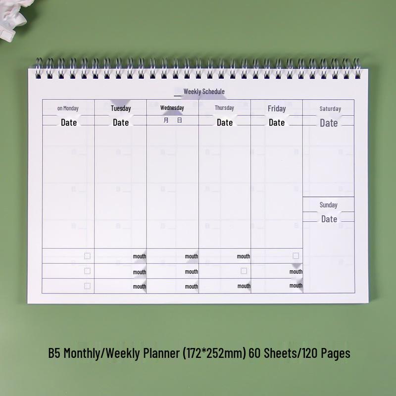 Weekly Schedule & Time Management Planner: Summer Vacation Desk Calendar