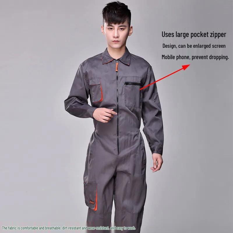 

Мужской износостойкий комбинезон механика, комплект рабочей одежды - Униформа для авторемонта и мастерской XXL (90kg-105kg) серый