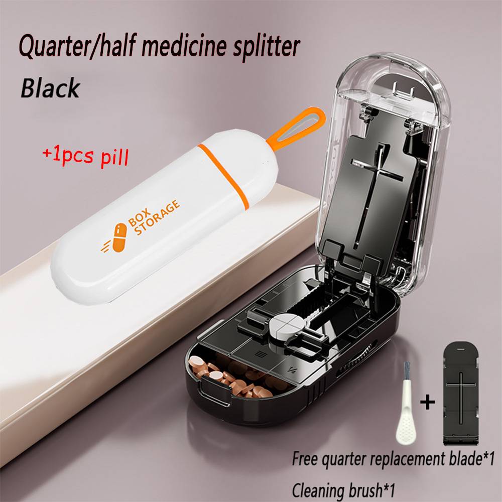 New 2/3/4 Tablets Pill Cutter Storage Box Tablet Dust-Proof Divider Small And Portable Suitable For Home And Daily Travel