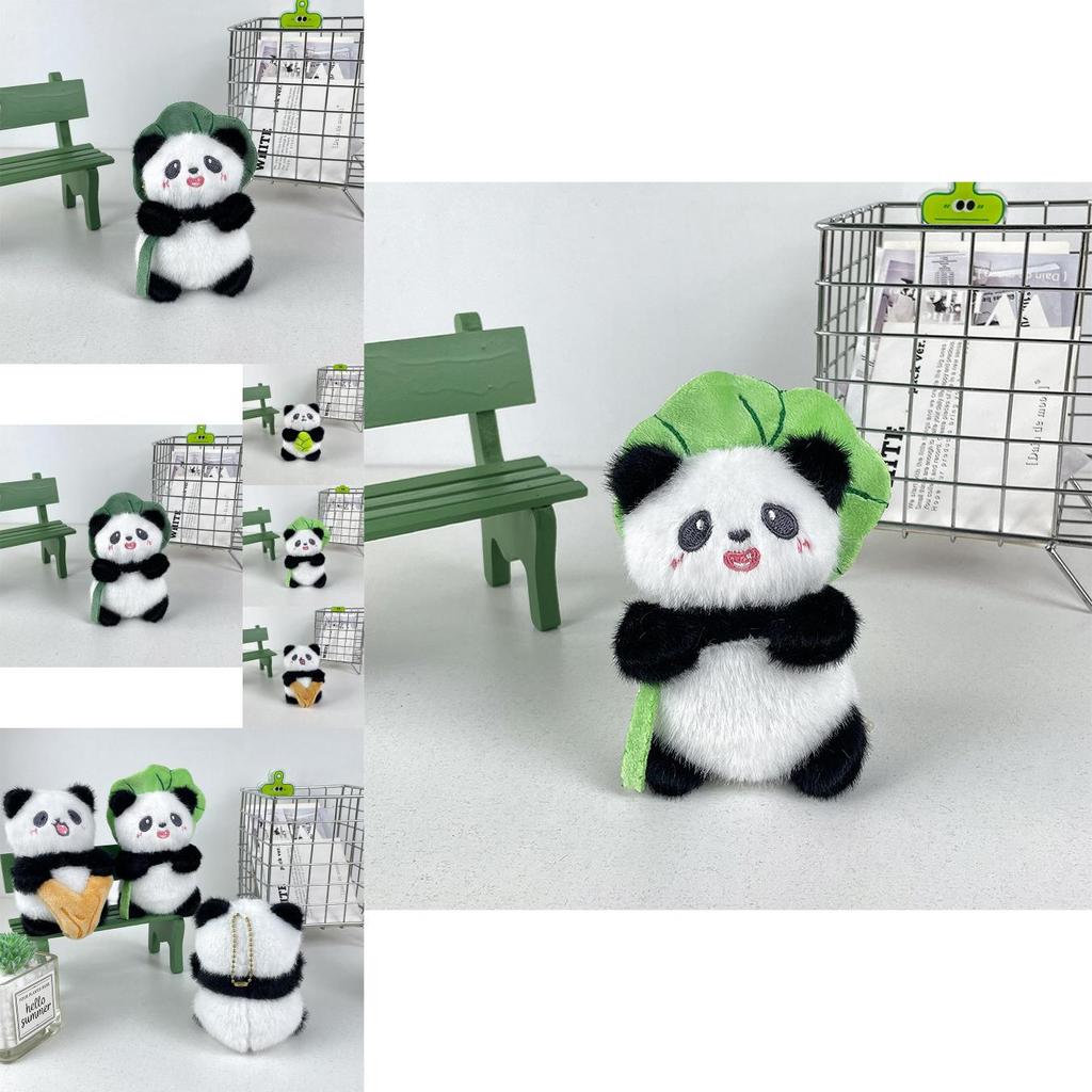 Delightful Stuffed Panda Keychain Cute Character Plush Toy Soft Animal Pendant For Accessories