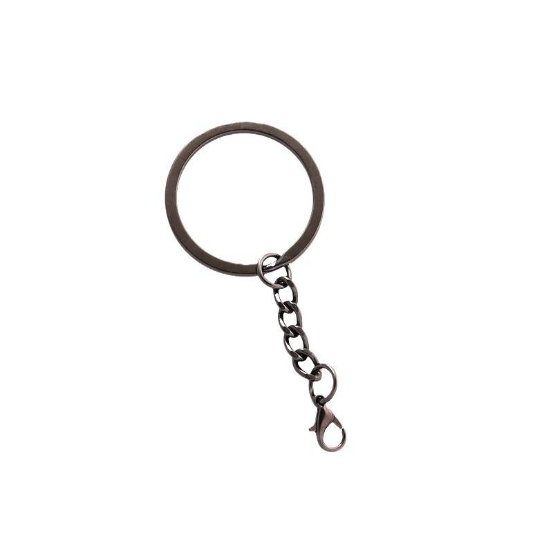 Gun Black Metal Key Chain Doll DIY Jewelry Handmade Accessory