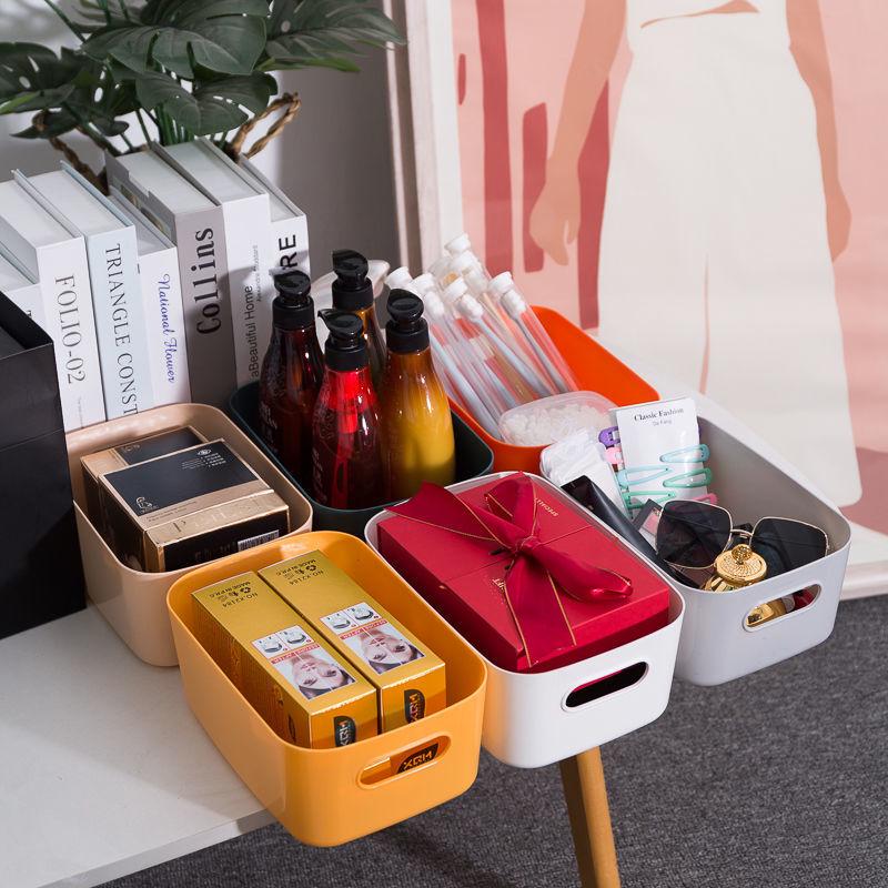 Versatile Plastic Storage Box for Bathroom, Kitchen, and Desktop Use