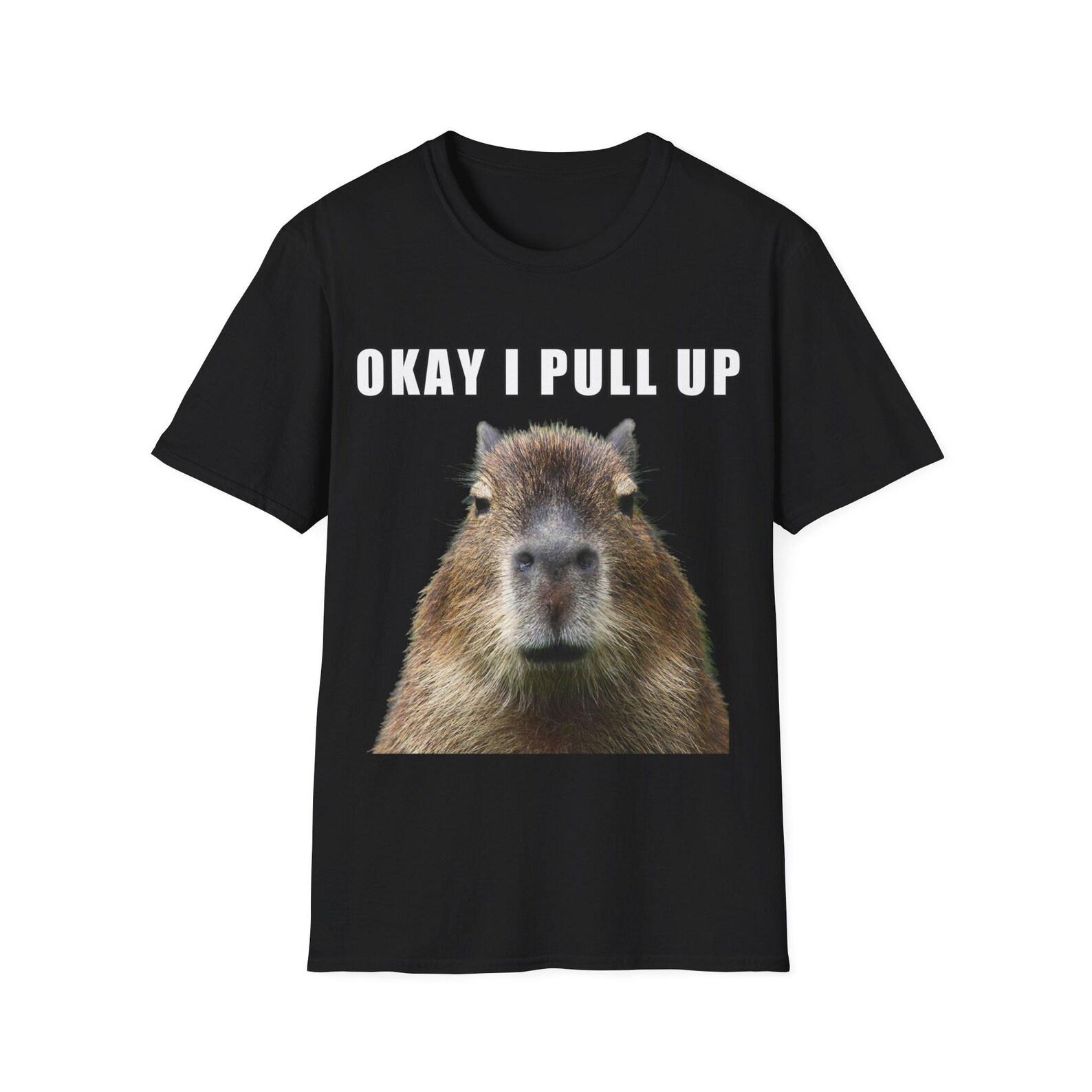 Capybara Ok I Pull Up | Capybara Funny Meme Animal Lover Gift for Veterinarian Capybara GifT-Shirt | Unisex Tee S