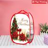 1Pcs Christmas Bathtub Santa Pop-Up Laundry Hamper Expandable Mesh Hamper Basket for Room Bedroom Bathroom Organization Contemporary Storage