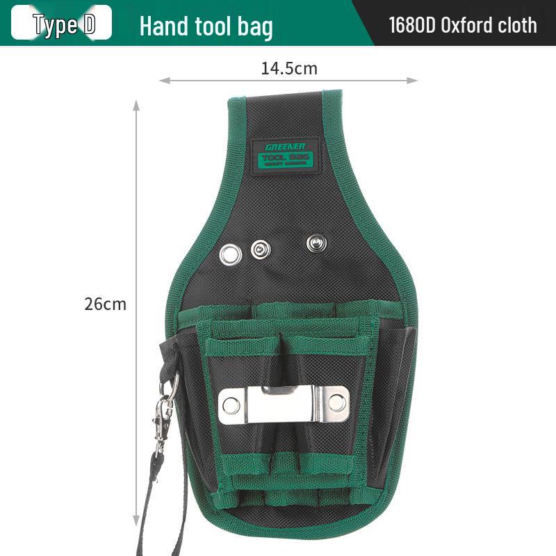 Green Forest Oxford Cloth Tool Waist Bag for Electricians