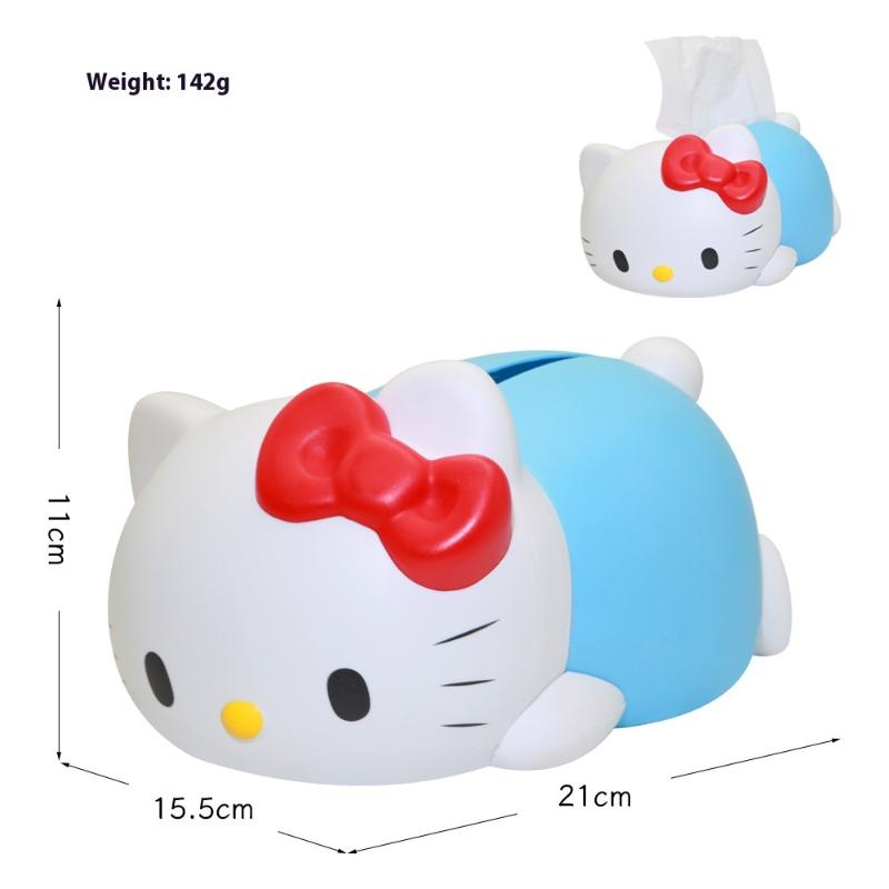 1 st Vardagsrum Sovrum Skrivbordsmodell Prydnader Tecknad Hello Kitty Servettställ Pappersförvaring Barnfödelsedagspresent