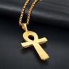 2026 Jewelry Fashion Trend Inlaid Zircon Men's Exquisite Gift Jewelry Necklace Egypt Anhe Key Pendant